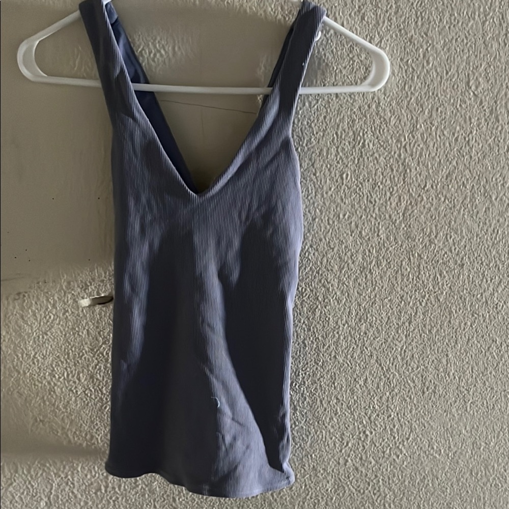 ALO Yoga Blue Fitted Tank Top